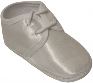 BABY BOYS SATIN SHOES PLAIN W/ LACE
